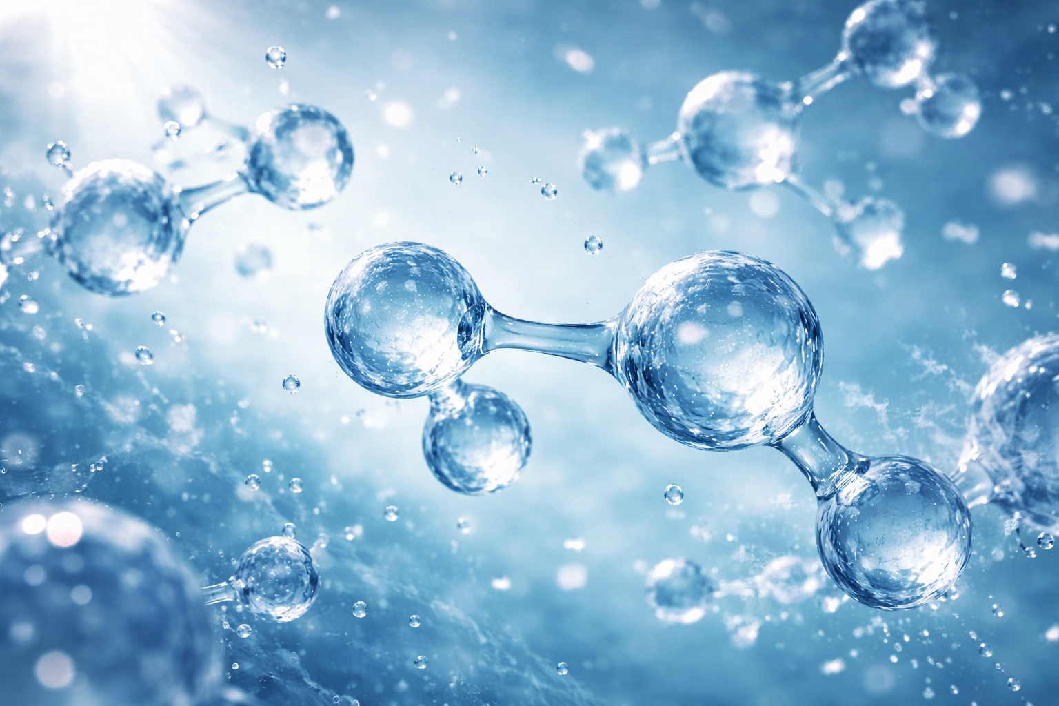 Clear flowing water with light reflecting across the surface